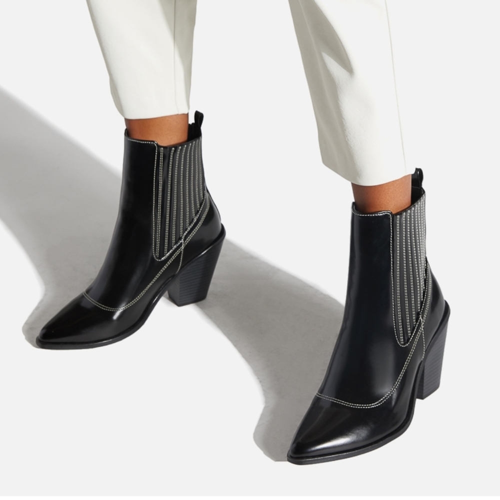 Shoe Dazzle Black Ankle Boots - Picture 6 of 7